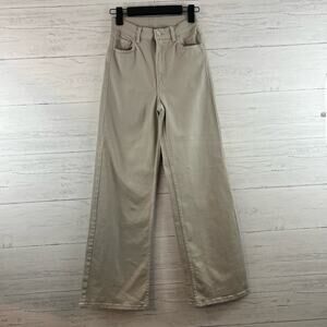 Divided Beige Wide Leg High Rise Jeans Size 4